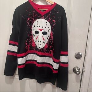 Black and Red Jason Vorhees Men's Jersey